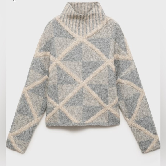 Mango Sweaters - NWT Mango Turtleneck Rhombus Sweater Small